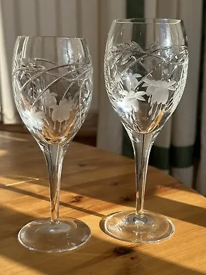 Buy A Pair Of Royal Doulton Crystal Falling Star Wine Glasses -  21 Cm / 300 Ml • 35£