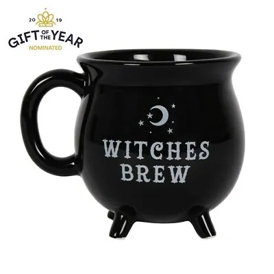 Buy WITCHES BREW CAULDRON MUG BLACK 10cm TEA COFFEE CUP SOUP HALLOWEEN FI_51227 • 8.75£