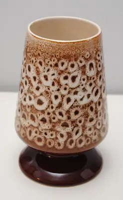 Buy New Devon Pottery England Brown Honeycomb Vase 16.5cm Tall • 9.99£