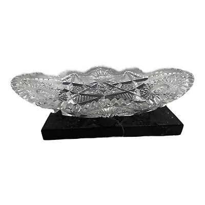 Buy ABP Cut Glass Oval Bowl Crystal Stunning Glass Bowl • 84.93£