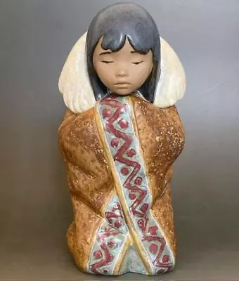 Buy Lladro Eskimo Girl Elegant Graceful Formal Luxury Spain Figurine Japan • 151.41£