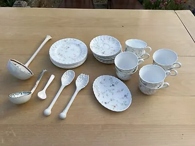 Buy Vintage Wedge Wood Bone China Job Lot Tea Cups Saucers Serving Spoons  Other • 5.99£