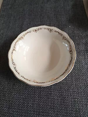 Buy Grindley Cream Petal (Cream Colour) Rimmed Bowl With Rippled Edge C1954 • 0.99£