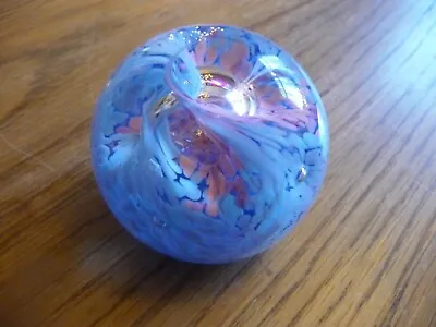 Buy Small Blue And Pink Glass Paperweight 2  • 7.99£