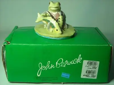 Buy John Beswick JEREMY FISHER CATCHES A FISH Figurine 2nd Version BP10a + Box + COA • 27.95£