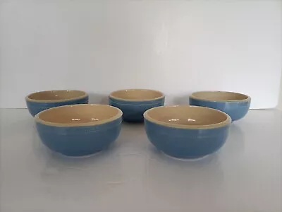 Buy 5 Vintage Buchan Blue Finest Stoneware Bowls Portobello Scotland Cereal Soup • 30£