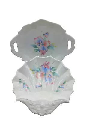 Buy Aynsley Fine Bone China Little Sweetheart Design Set Of 2 Dishes- Floral Pattern • 12£