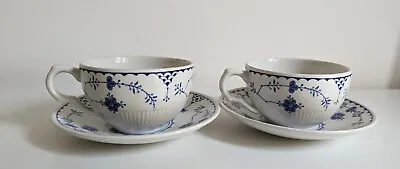 Buy 2 X Furnivals (Masons) Blue Denmark Tea Cups & Saucers  • 9.99£