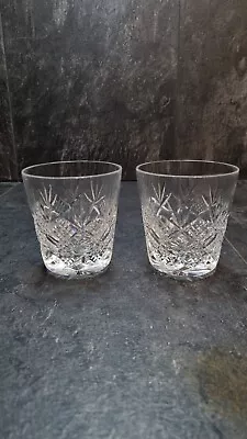 Buy 2X Unsigned  Webb Corbett Style Whisky Tumblers ( Glasses ) Georgian Pattern 3  • 20.01£