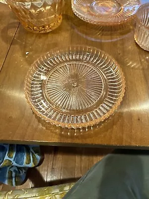 Buy Dinnerware Pink Depression Glass  Queen Mary  Anchor Hocking Plate • 18.97£