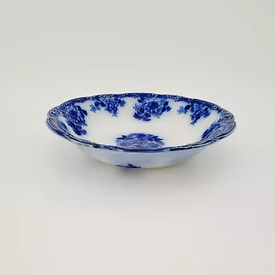Buy New Wharf Pottery Flow Blue Waldorf Shallow Serving Bowl, Antique C.1878-94 Gift • 42.06£