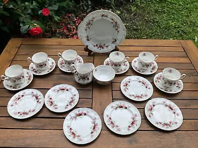 Buy Paragon Minuet 21 Piece Tea Set Teacups/Saucers/Cake Plate/Sugar Bowl/Milk Jug • 48£