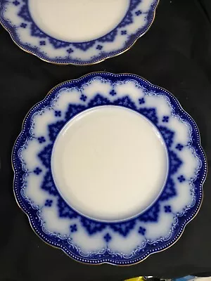 Buy Antique Flow Blue Set Of 6 Plates CWS  WH Grindley 1904 Astral • 30£