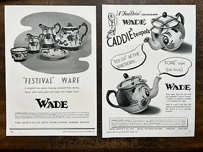 Buy Wade Heath - Royal Victoria Pottery - Burslem - 1950s Press Cuttings R416 • 6£
