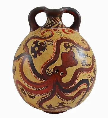 Buy Minoan Art Pottery Amphora Vase - Octopus Design - Ancient Crete Greece • 124.95£