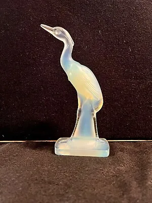 Buy Sabino Opalescent Glass Heron Signed Sabino Paris With Original Label • 236.81£