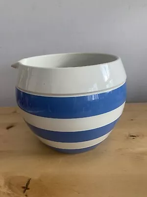 Buy T.G. Green Blue Cornishware Globe-shaped Lipped Mixing Bowl, Judith Onions Stamp • 20£
