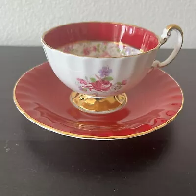 Buy Vintage 1930s Aynsley Pink Chintz Teacup & Saucer #1285 Gilt Trim Pink Roses • 169.55£