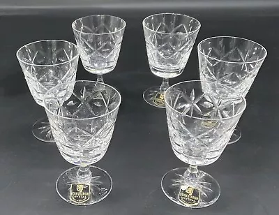 Buy Set Of 6 Edinburgh Crystal Port Wine / Cordial Glasses EDI12 Pattern 10.5cm Tall • 50£