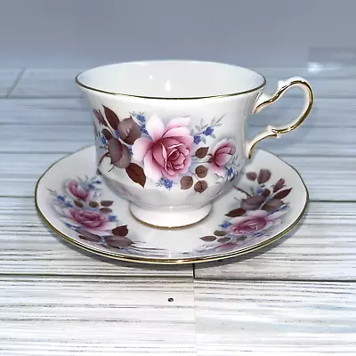 Buy Vintage Queen Anne Bone China Cabbage Rose Tea Cup Saucer Set Made In England • 23.97£