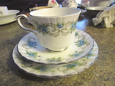 Buy ROYAL STAFFORD Made In England Blue Roses BONE CHINA CUP & SAUCER - HYMLOT • 19.03£