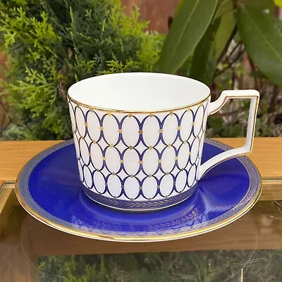 Buy Wedgwood Renaissance Gold & Blue Tea Cup & Saucer - Brand New 1st Quality • 59.99£