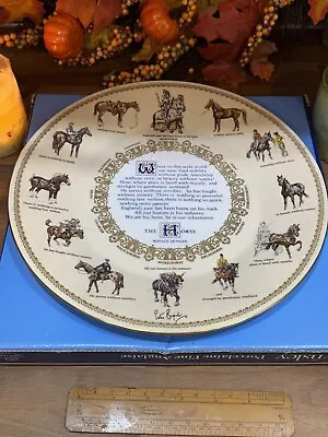 Buy Aynsley The Horse Plate 1976 With Poem By Ronald Duncan Fine Bone China • 6.49£