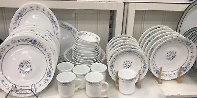 Buy 40 PCS. OCCASIONAL White Opal HIGH QUALITY DINNER SET, MICROWAVE DISHWASHER SAFE • 95.79£