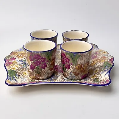 Buy Royal Winton “Marguerite” Chintz Pattern Egg Cups & Tray  • 20£