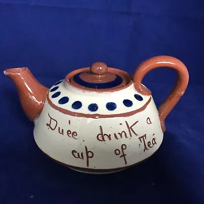 Buy Vintage Devon/Torquay Mottoware  Pottery Teapot • 7.99£