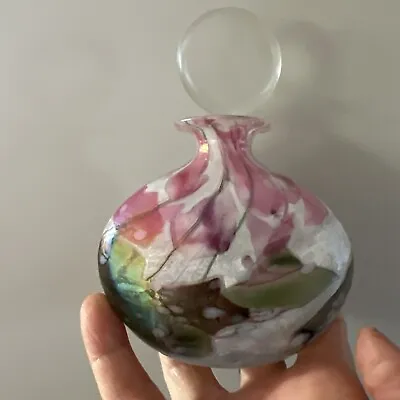 Buy Vintage Isle Of Wight Glass Perfume Bottle Studio Art Flower Garden Irridescent • 66.38£