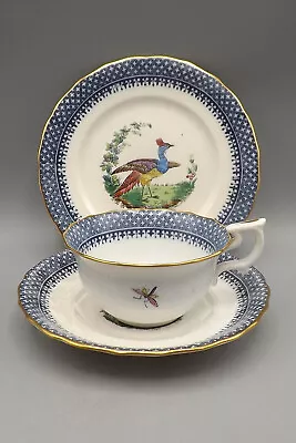 Buy Antique Copeland Spode China Exotic Birds , Butterflies & Insects Trio (#1) • 15£