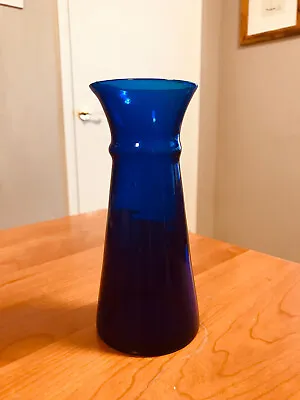 Buy Blauverkert Norway Cobalt Blue Art Glass Vase • 6.99£