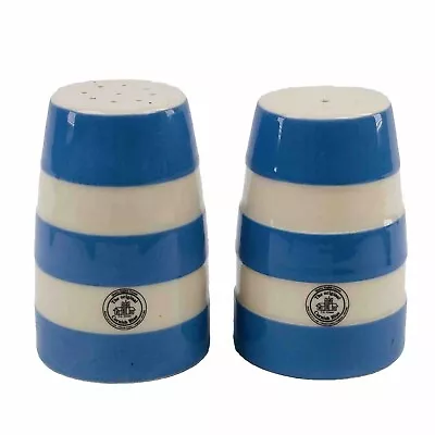 Buy TG Green Salt Pepper Cornish Ware Blue White H9cm • 35£