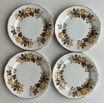 Buy Vintage Royal Vale China Side Plates - Gorgeous Autumnal Design- 16.5cm Dia -VGC • 4£