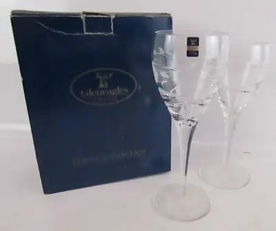 Buy Gleneagles Hand Cut Lead Crystal Wine Glass Leaf Decoration And Another Glass • 10£