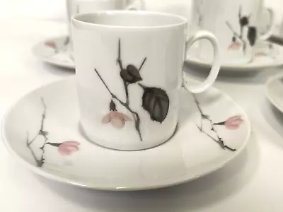 Buy Thomas Germany Floral Thin Coffee Expresso Cups And Saucers Set Of 8 • 26.99£