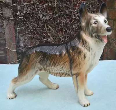 Buy Vintage Melba Ware German Shepherd Dog / Alsatian Figurine Ornament 32 Cm Tall • 15£