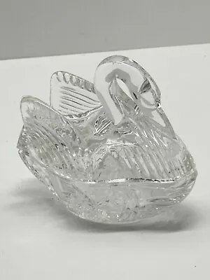 Buy 🌟Vintage Lead Crystal Swan Trinket Lidded Pot - Anna Hutte Bleikristall 🌟 • 9.60£