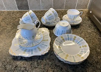 Buy Vintage Tuscan China 16 Piece Set 4 Cups Saucers 5 Tea Plates 1 Cake Plate Jug • 29.99£