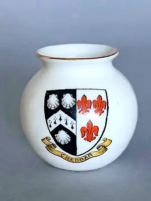 Buy W H Goss Armorial Crest-ware China - Cheddar Crest, Glastonbury Vase. • 12£