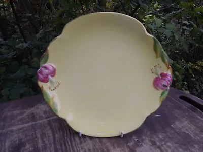 Buy Vintage Royal Winton Pottery Yellow Plate In Hibiscus Pattern Fully Stamped • 22.99£