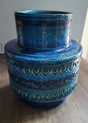 Buy Vintage Bitossi Blue Ceramic Vase • 59£