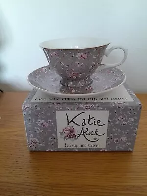 Buy Katie Alice Afternoon Tea Set Fine Bone China Flower Pattern New Boxed • 7.99£