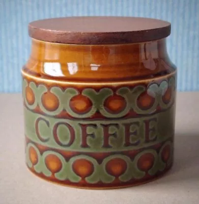 Buy Vintage Hornsea Pottery, Bronte, Ceramic Coffee Storage Jar/Canister Brown/Green • 10.95£