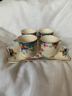 Buy Grimwades Royal Winton Ivory Vintage 4 Egg Cups With Tray • 19.99£