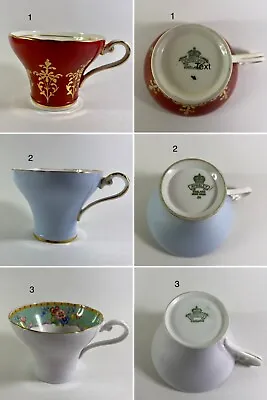 Buy Vintage 6  Aynsley Orphaned  Bone China Teacups For Mix And Match, Replacement • 17.29£