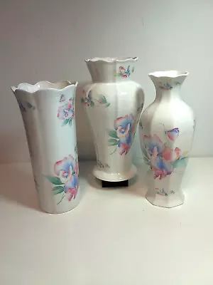 Buy Aynsley Fine Bone China Little Sweetheart Design Selection Of Large Flower Vases • 20£