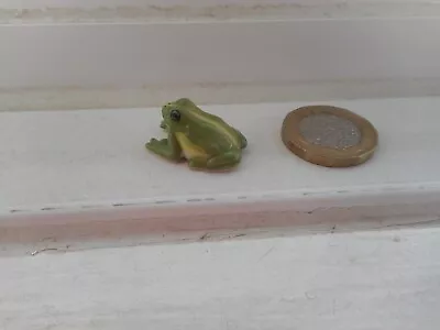 Buy Frog - Beautiful - Detailed Tiny Miniature  Pottery Green & Yellow Chunky  Frog • 3.30£