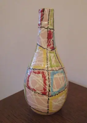 Buy Fratelli Franciullacci Textured Italian Ceramic Bud Vase. 1960s.  Excellent. • 45£